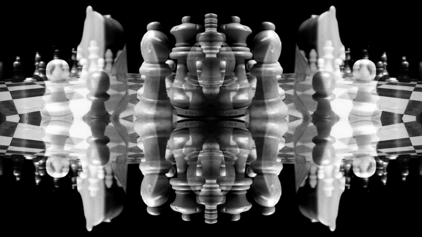 A chess board close up in macro spinning around  Royalty-Free Stock Footage #1093874545