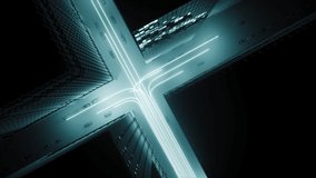 Network Transportation Signals Passing Through Digital Streets Illuminated By Data Signals High Speed Communication Concept Cloud Computing Minimalist Financial District - Powered by Shutterstock - Get 15% off with code: PIKWIZARD15