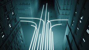 Network Transportation Signals Passing Through 3d Digital City Concept Illuminated By Data Signals High Speed Communication Concept Innovation Minimalist Financial District - Powered by Shutterstock - Get 15% off with code: PIKWIZARD15