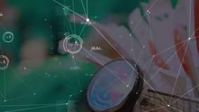 Animation of networks connects with data over caucasian surgeons operating patient in hospital. Composite, occupation, multiple exposure, surgeon, colleague, teamwork, surgery, technology. - Powered by Shutterstock - Get 15% off with code: PIKWIZARD15