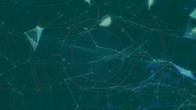 Animation of rotating globe, dots interconnecting and forming geometric shapes over blue background. Digitally generated, multiple exposure, globalization, communication, business, technology concept - Powered by Shutterstock - Get 15% off with code: PIKWIZARD15