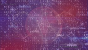 Animation of globe and moving graph and dots connected with lines over looping binary code. Digitally generated, hologram, globalization, coding, reports, finance and technology concept. - Powered by Shutterstock - Get 15% off with code: PIKWIZARD15