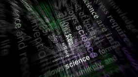 Headline news titles across media with Science, education and innovation. Abstract concept displays loop. Flight between screens with glitch effect seamless and looped 3d. - Powered by Shutterstock - Get 15% off with code: PIKWIZARD15