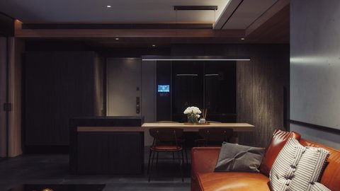 Modern Smart Home With Smart Lighting Control System วิดีโอสต็อก