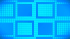 Broadcast Fading Revealing Hi-Tech Cubic Patterns Wall, Blue, Events, 3D, 4K
