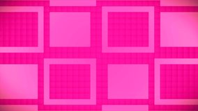Broadcast Fading Revealing Hi-Tech Cubic Patterns Wall, Magenta, Events, 3D, 4K