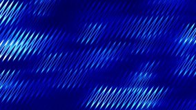 Abstract decorative blue wave shapes with glowing light in reflection background in endless video motion loop screen saver