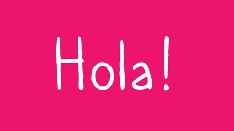 Hola Shaky Cartoon Animated Text Effect Stock Footage Video (100% ...