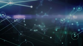 Animation of glowing network of connections against blue background. Global networking and business technology concept - Powered by Shutterstock - Get 15% off with code: PIKWIZARD15