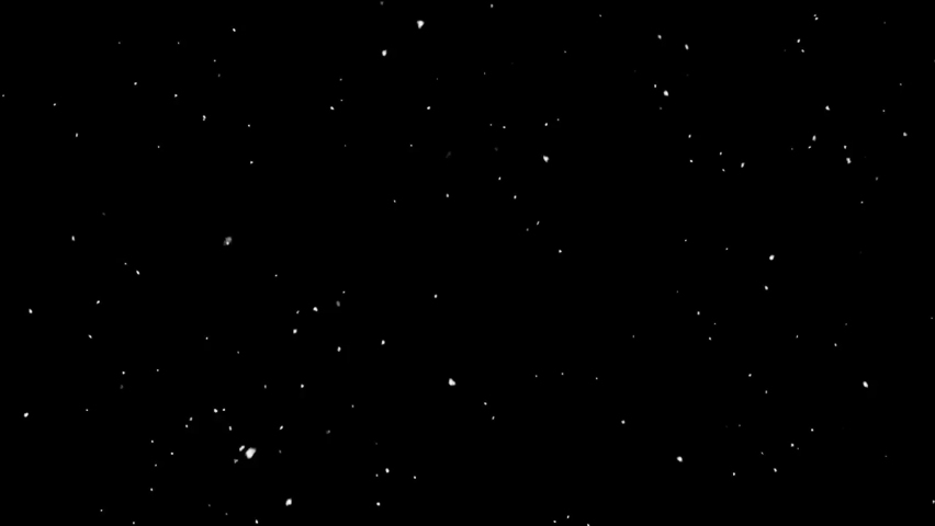 Snow flakes overlay, black background. Winter, slowly falling snow effect | Shutterstock HD Video #1093946131