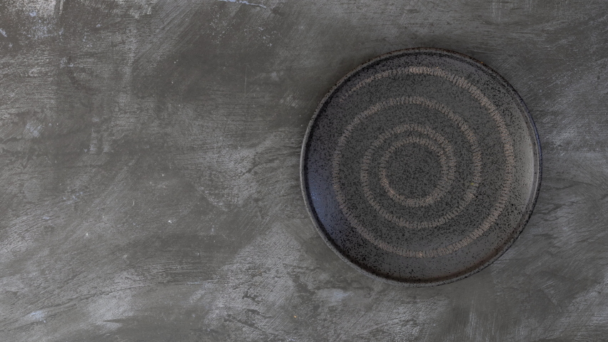 Stop Motion Animation of Building a Bowl of Ramen with Shrimp and Mushrooms