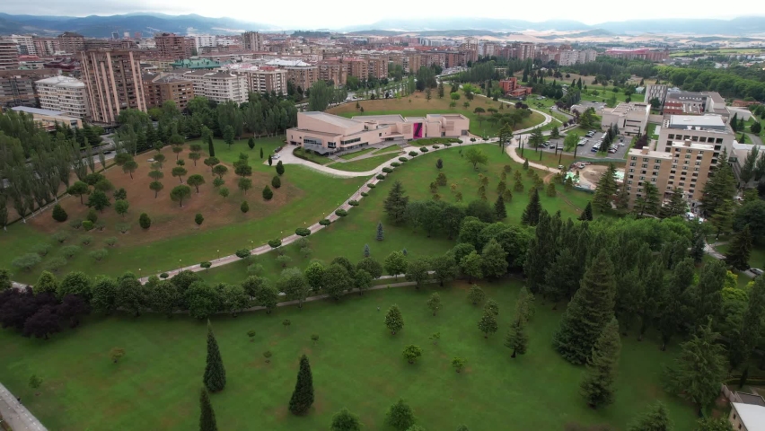 Drone flights over Pamplona, Navarre, Spain