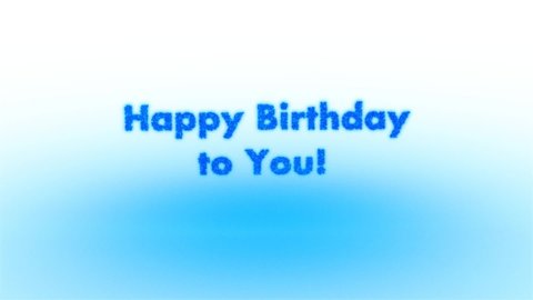 Blue White Animated Background Happy Birthday Stock Footage Video (100% ...