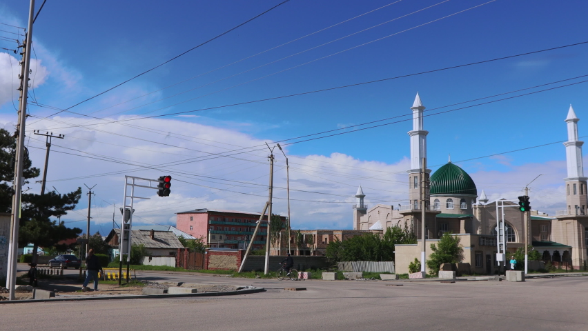 Streets Of The Small Town Of Karakol In Kyrgyzstan