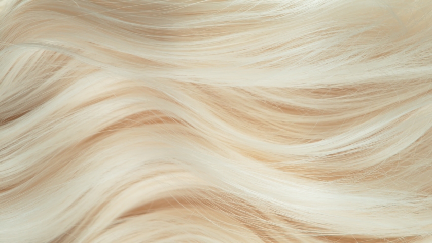 Super Slow Motion Shot of Waving Light Blonde Hair at 1000 fps. | Shutterstock HD Video #1094032389