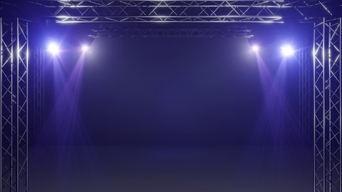 Motion Empty stage Design for mockup and Corporate identity,Display.Stage green screen in hall.Blank screen for Graphic Resources.Scene event led night light staging.Animation loop 4k.3D render. 스톡 비디오