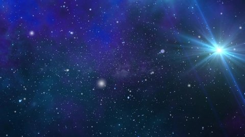 4k Nebulae Bright Moving Star Universe Stock Footage Video (100% ...