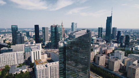 Glasscovered Highrise Building Housing Estate Center Stock Footage ...