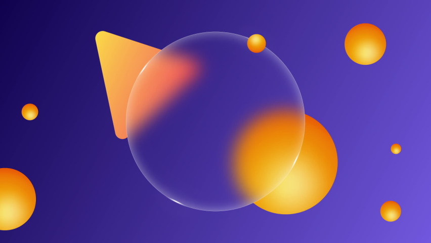 Glassmorphism Trendy Round Shape Glass Motion Graphics Background