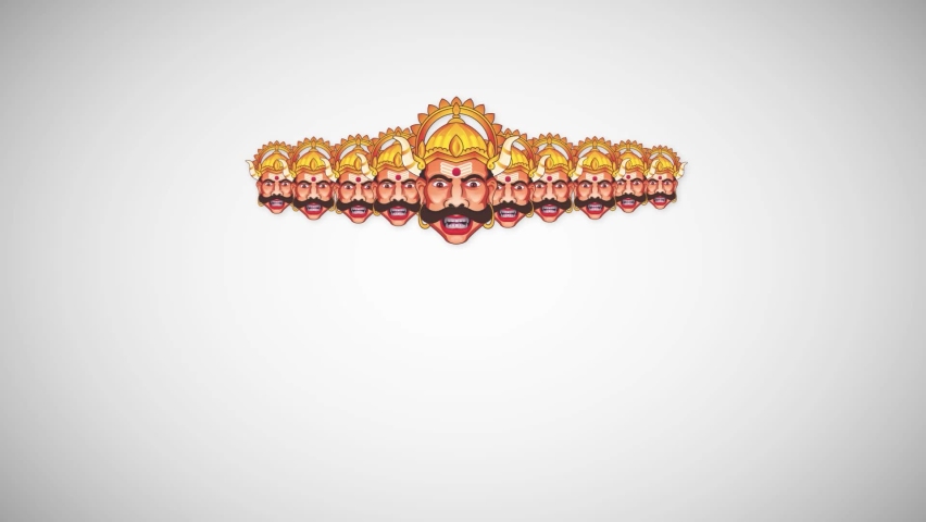 Happy Dussehra Festival motion graphics video Royalty-Free Stock Footage #1094124163