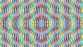 Kaleidoscope Psychedelic Geometrical Substancion. Moving endless pattern. Hypnotic tunnel video for web, yoga, clubs 4k resolution. 