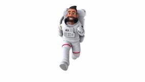 Fun 3D cartoon animation of an asian astronaut running - Powered by Shutterstock - Get 15% off with code: PIKWIZARD15