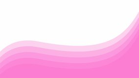 Animated pink spot background. Looped video. Decorative wave gradually changes shape. Flat vector illustration isolated on a white background.