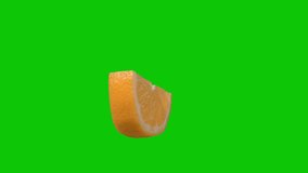 Fresh Yellow Lemon Isolated On A Green Background Cut And Whole
