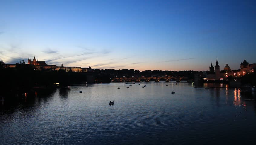 Early evening in Prague, Czech Republic