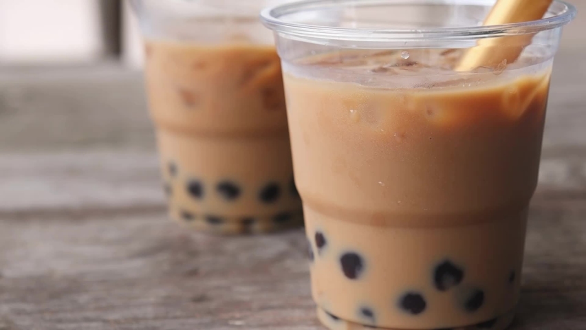 Bubble tea with milk Taiwan drink
