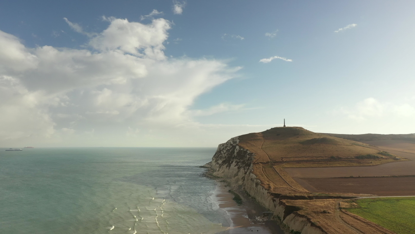 Aerial view of Cap Blanc-Nez, France, Côte d'opale