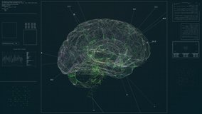 Brain Scanning Interface Animation. Medical HUD. 3D Illustration - Powered by Shutterstock - Get 15% off with code: PIKWIZARD15