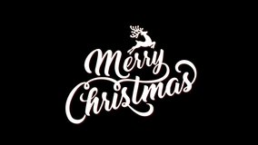 Merry Christmas text animation. Christmas wish on transparent background. Motion graphics animation. - Powered by Shutterstock - Get 15% off with code: PIKWIZARD15