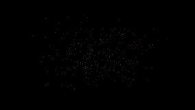 Flock of fireflies. Set of 3. Black background. Overlay. Isolated flying insects. 29,97 fps