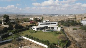 High tech house Modern house  from the drone - Powered by Shutterstock - Get 15% off with code: PIKWIZARD15