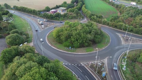 High Angle Footage British Motorways M1 Stock Footage Video (100% ...