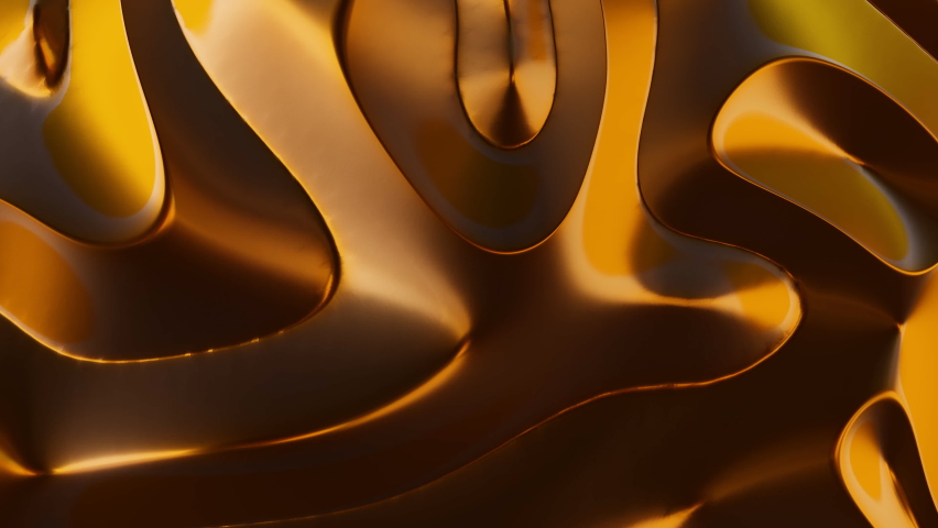 Abstract gold liquid. Smooth step wave background. 3d rendering Royalty-Free Stock Footage #1094211939