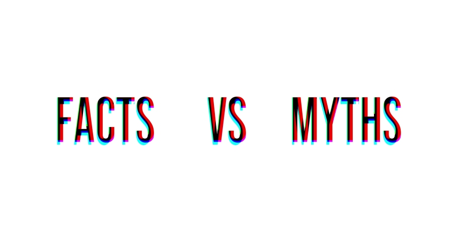 bubbles with myths vs facts. concept of thorough fact-checking or easy compare evidence. flat cartoon style trend modern logotype graphic art design isolated on white background Royalty-Free Stock Footage #1094218577