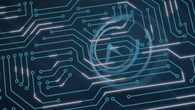Animation of computer circuit board over moving clock on black background. Global technology, computing and digital interface concept digitally generated video. - Powered by Shutterstock - Get 15% off with code: PIKWIZARD15