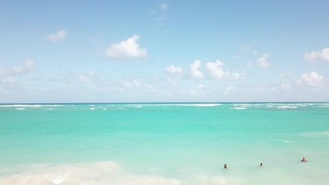 Punta Cana Dominican Republic Beach Drone Stock Footage Video (100%