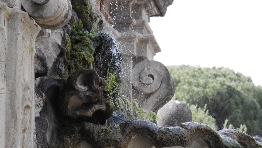 Stone fountain with cold water