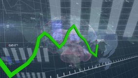 Animation of financial data processing over digital brain and world map on black background. Global technology, finances and digital interface concept digitally generated video. - Powered by Shutterstock - Get 15% off with code: PIKWIZARD15