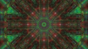 Kaleidoscope Surrealistic Geometrical Art. Moving trippy pattern. Hypnotic trip footage for web, yoga, clubs 4k Uhd. 