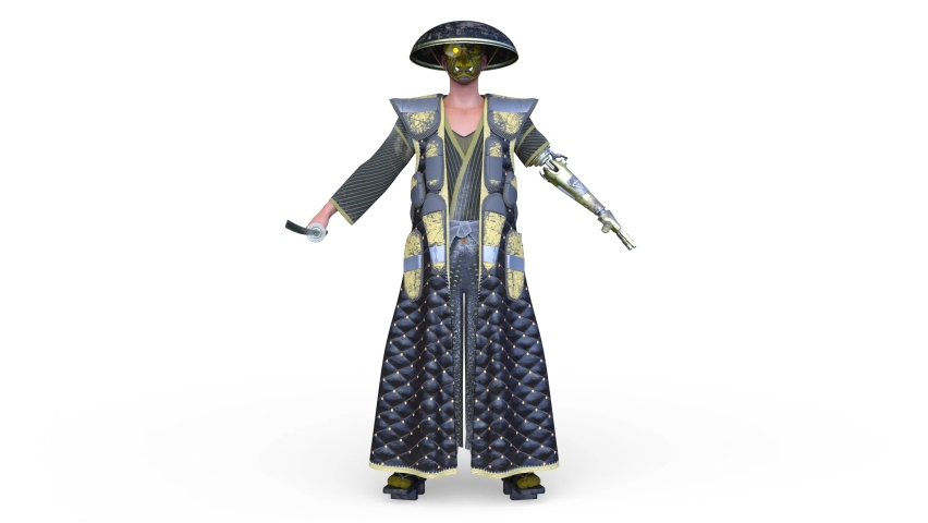 3D rendering of a fencer