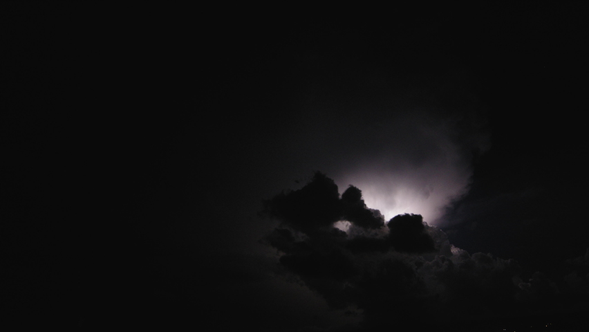 Tropical lightning is discharged in the clouds | Shutterstock HD Video #1094244131