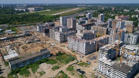 Drone Aerial View Cityscape Modern Building Stock Footage Video (100% ...