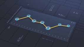 line chart animation with random numbers and abstract data, concept of financial business, stock market, data analysis, seamless loop (3d render) - Powered by Shutterstock - Get 15% off with code: PIKWIZARD15