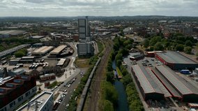 Drone Aerial Of Wolverhampton Residential Area, United Kingdom