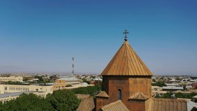 Church of Saint Gayane in Armenia. Historical site protect by Unesco. Aerial view St. Gayane church in Echmatcin, Armenia. 