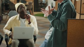 Multiethnic business team of coworkers are discussing a project in a modern office.Different Races,Diverse People,Creative Team,Business Partners - Powered by Shutterstock - Get 15% off with code: PIKWIZARD15